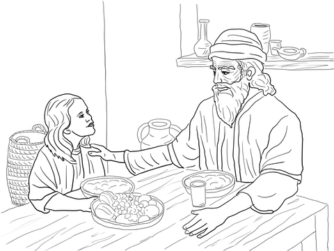 Esther And Mordecai Coloring Page